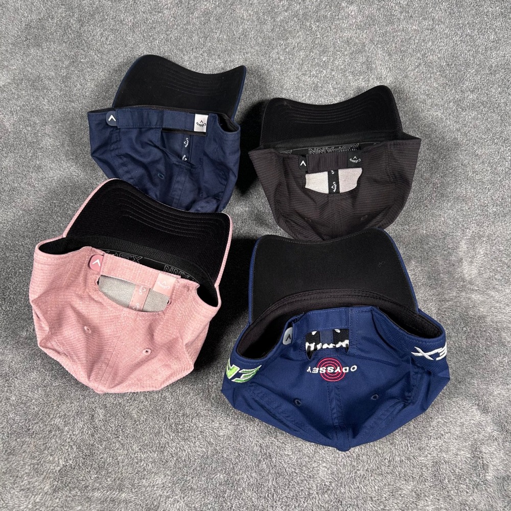 Callaway Golf Hat Bundle Set of 4 Navy Royal Blue Black Pink Adjustable Caps - Picture 7 of 15